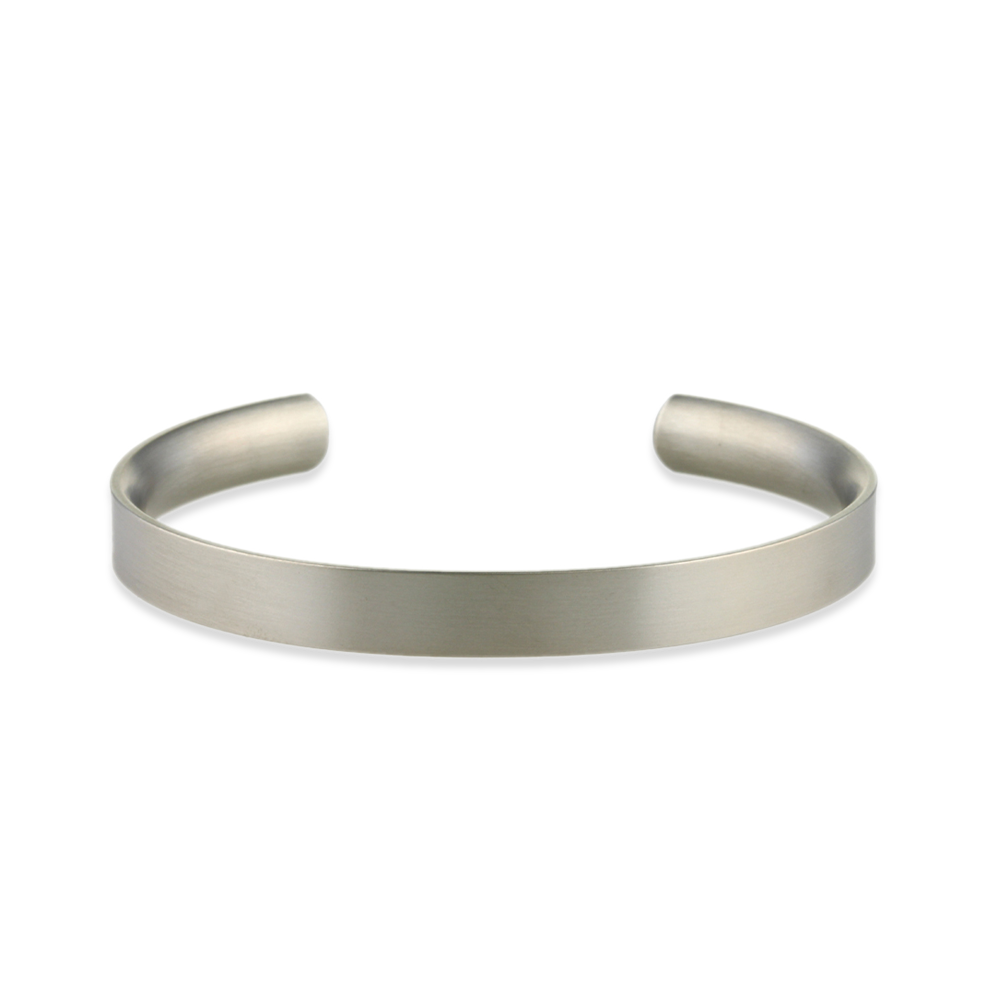 Wide Court-Flat Torc Bangle – Ti2 Titanium