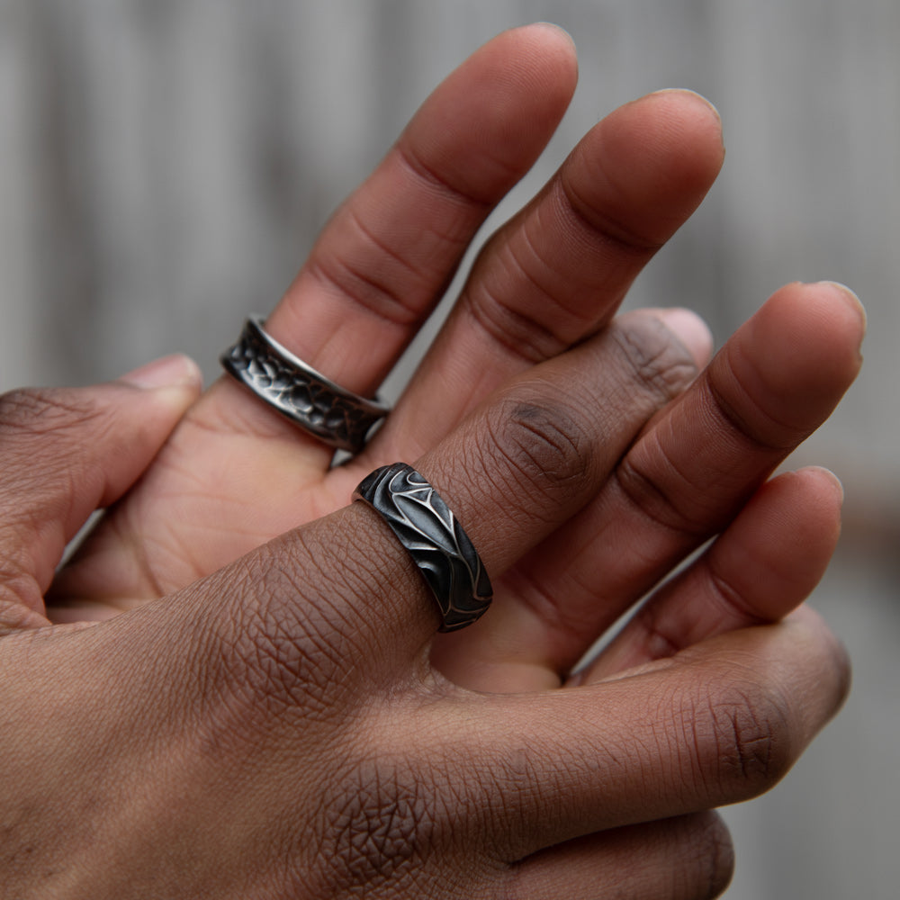 Tidal Wave Carved Ring