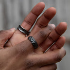 Tidal Wave Carved Ring