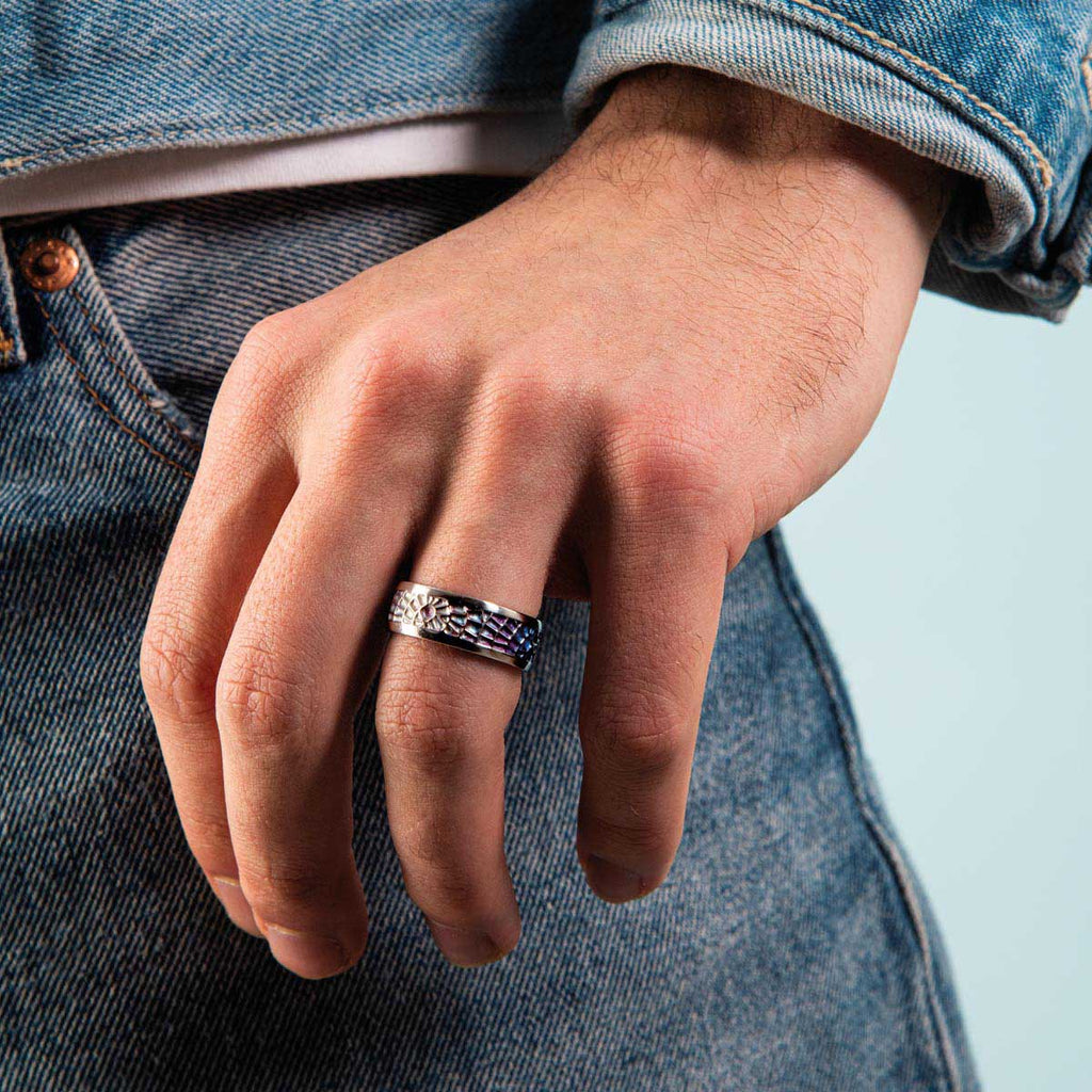Denim Mosaic Ring