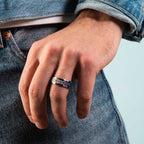 Denim Mosaic Ring
