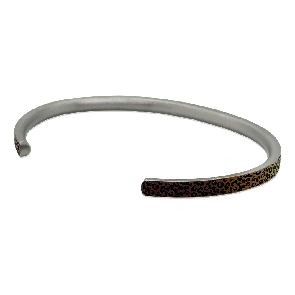 Leopard Slim Torc Bangle