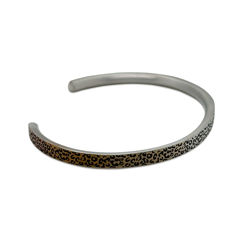 Leopard Slim Torc Bangle