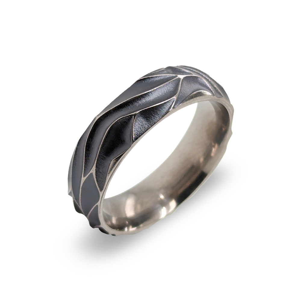 Tidal Wave Carved Ring