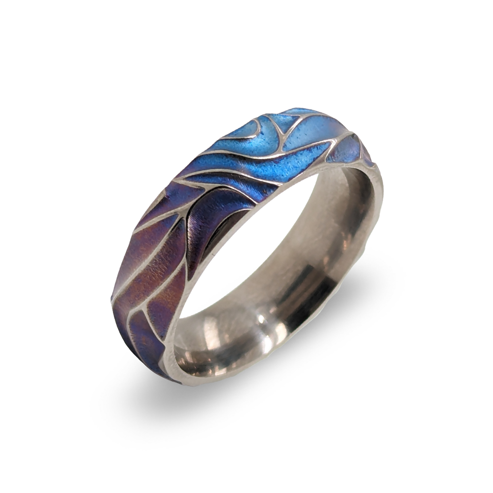 Tidal Wave Carved Ring