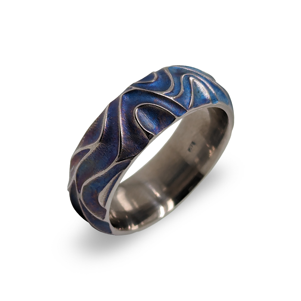 Tidal Wave Carved Ring