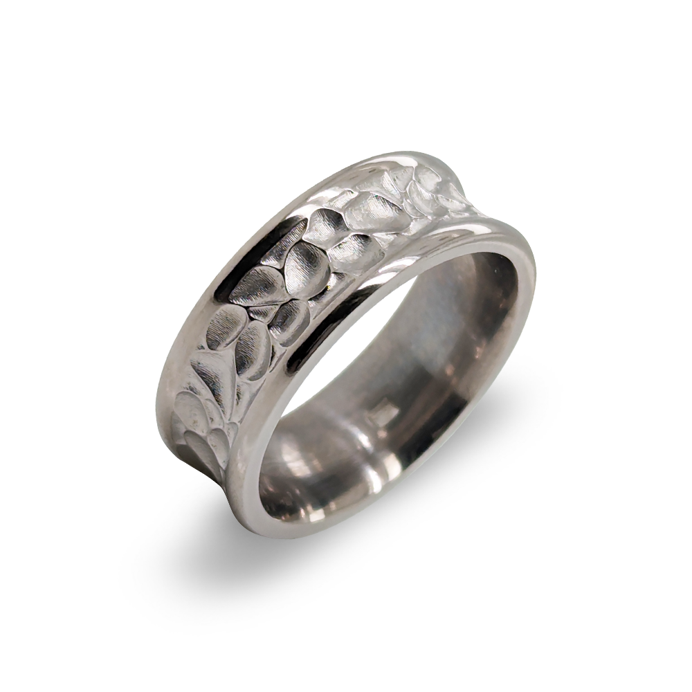 Concave Carved Ring