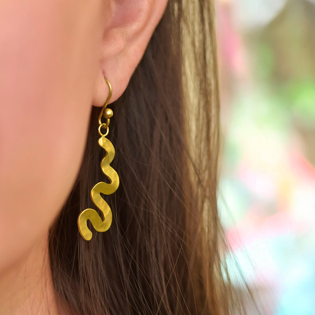 Squiggle Drop Earrings
