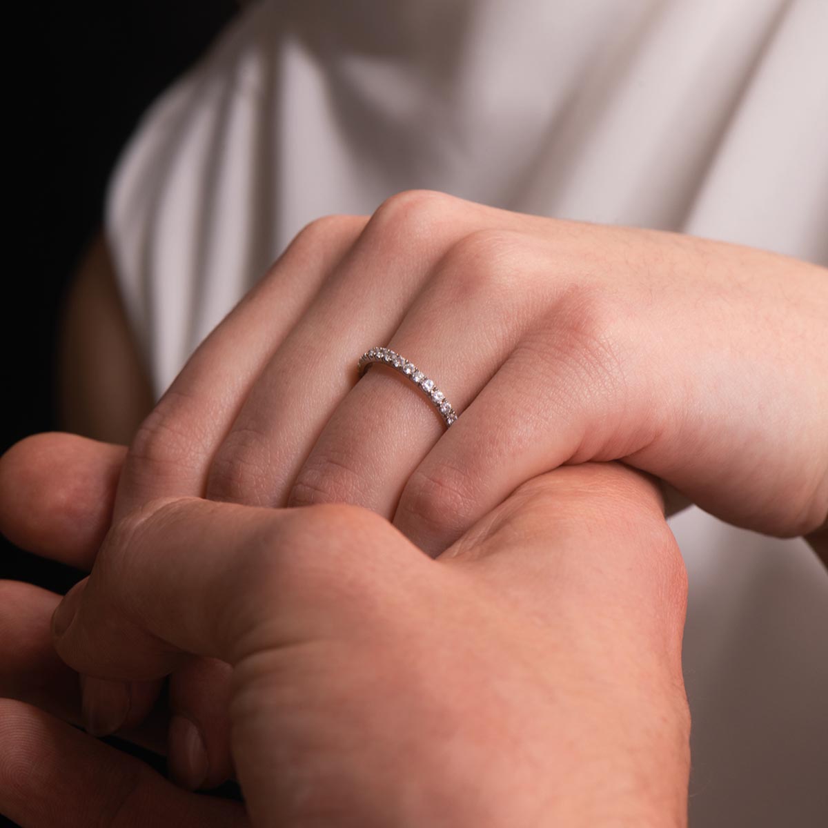 Full Eternity Claw Set Diamond Ring