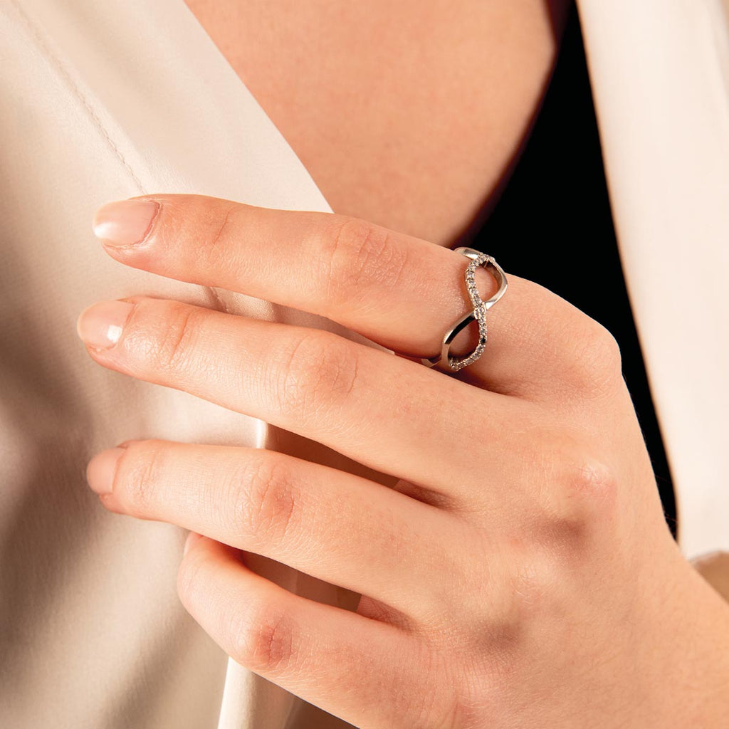 Infinity Wave Diamond Ring