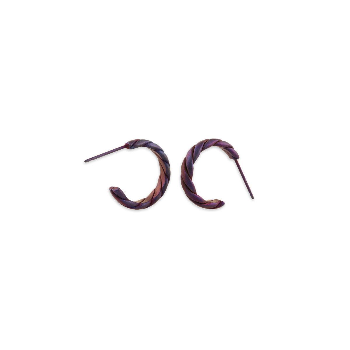 Small Flat Twist Hoops