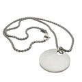Circular Titanium Pendant & Titanium Chain