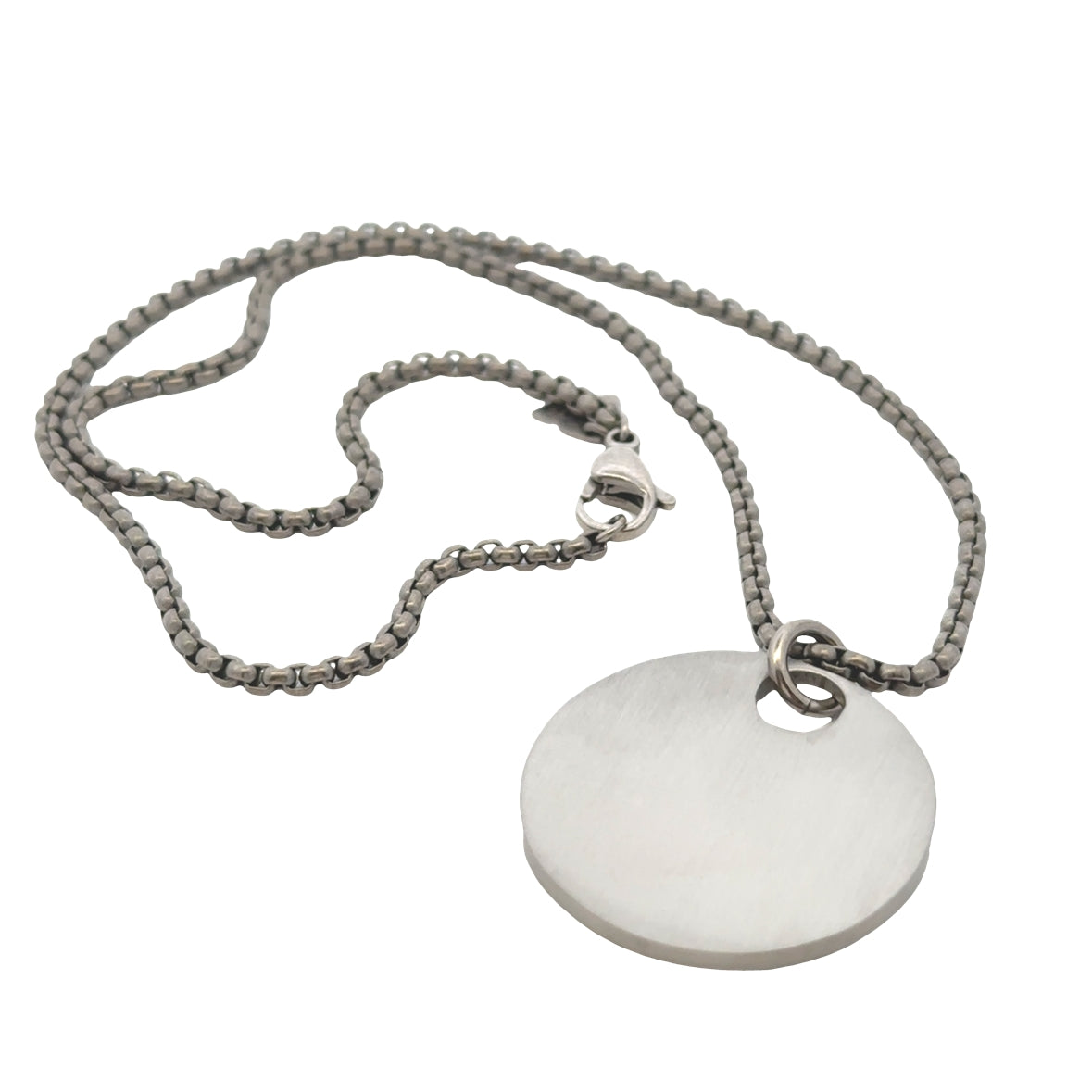 Circular Titanium Pendant & Titanium Chain