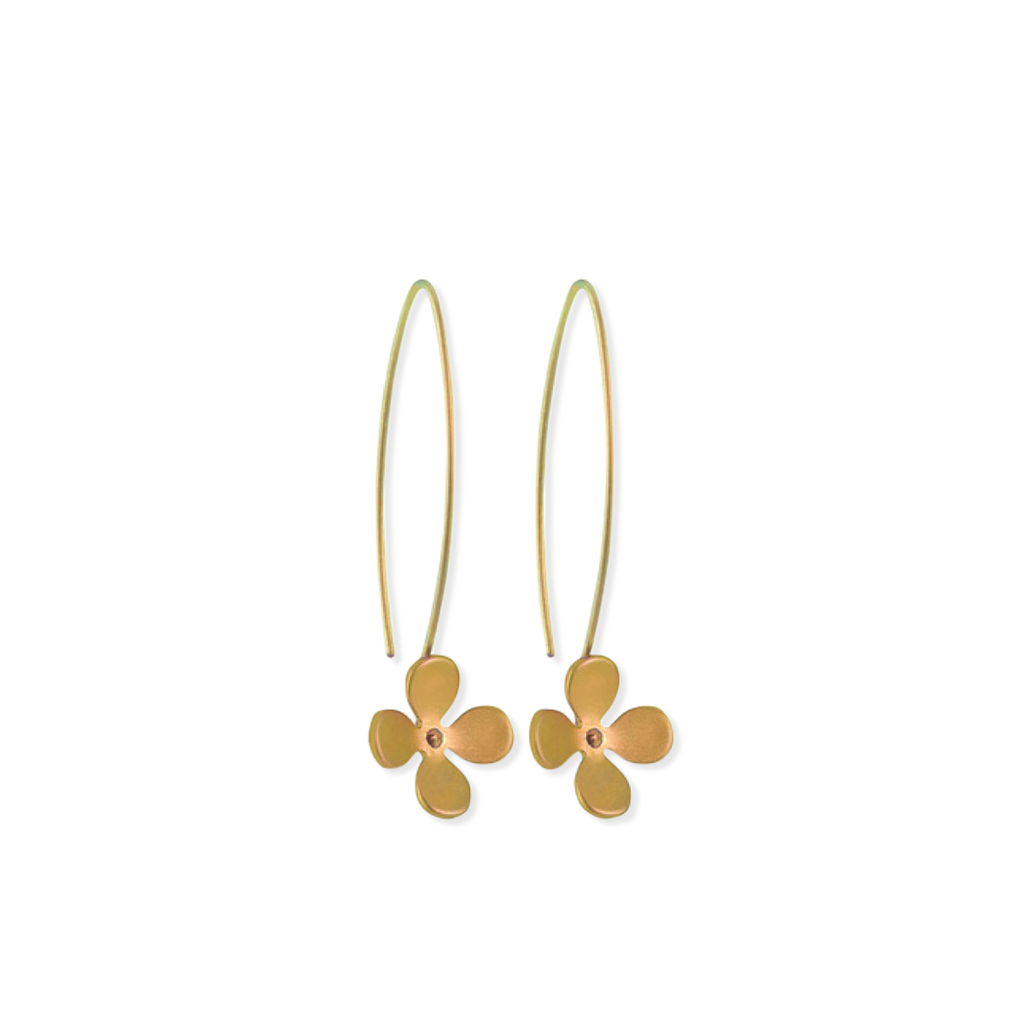 Large Four Petal Flower Hook Drops