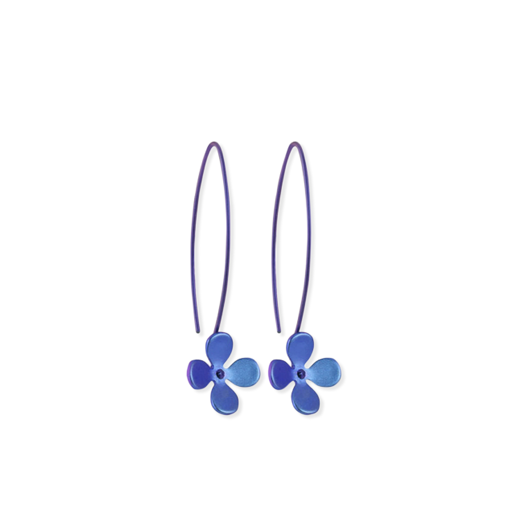 Large Four Petal Flower Hook Drops