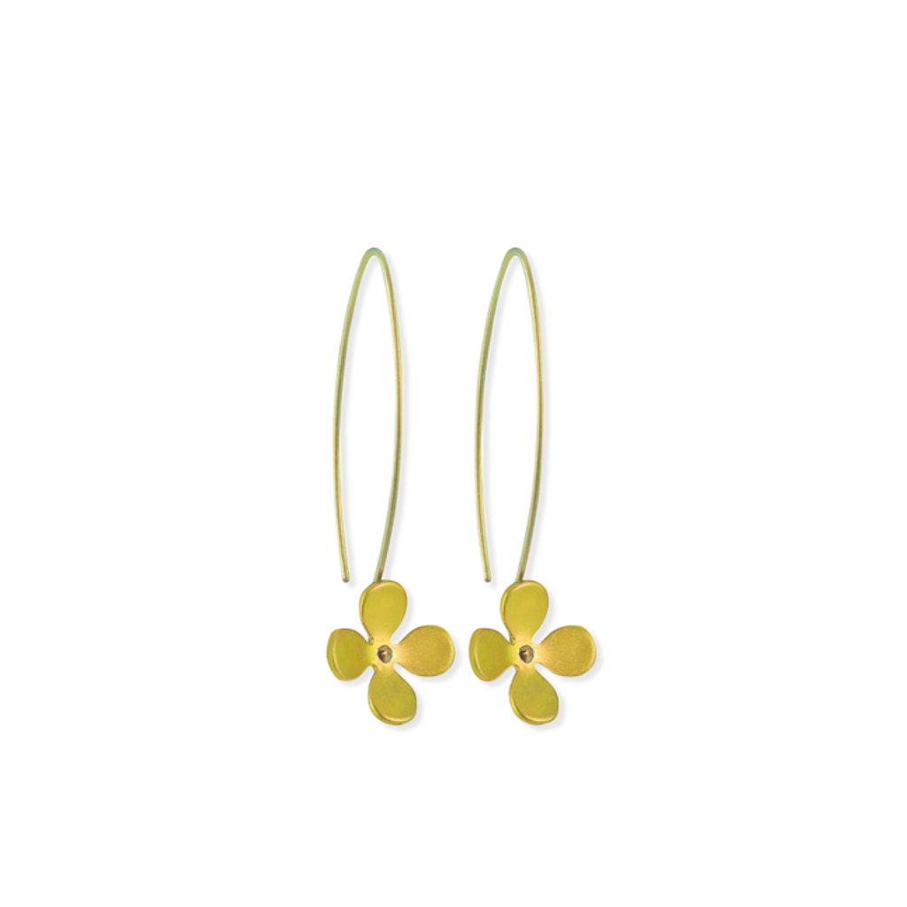 Large Four Petal Flower Hook Drops