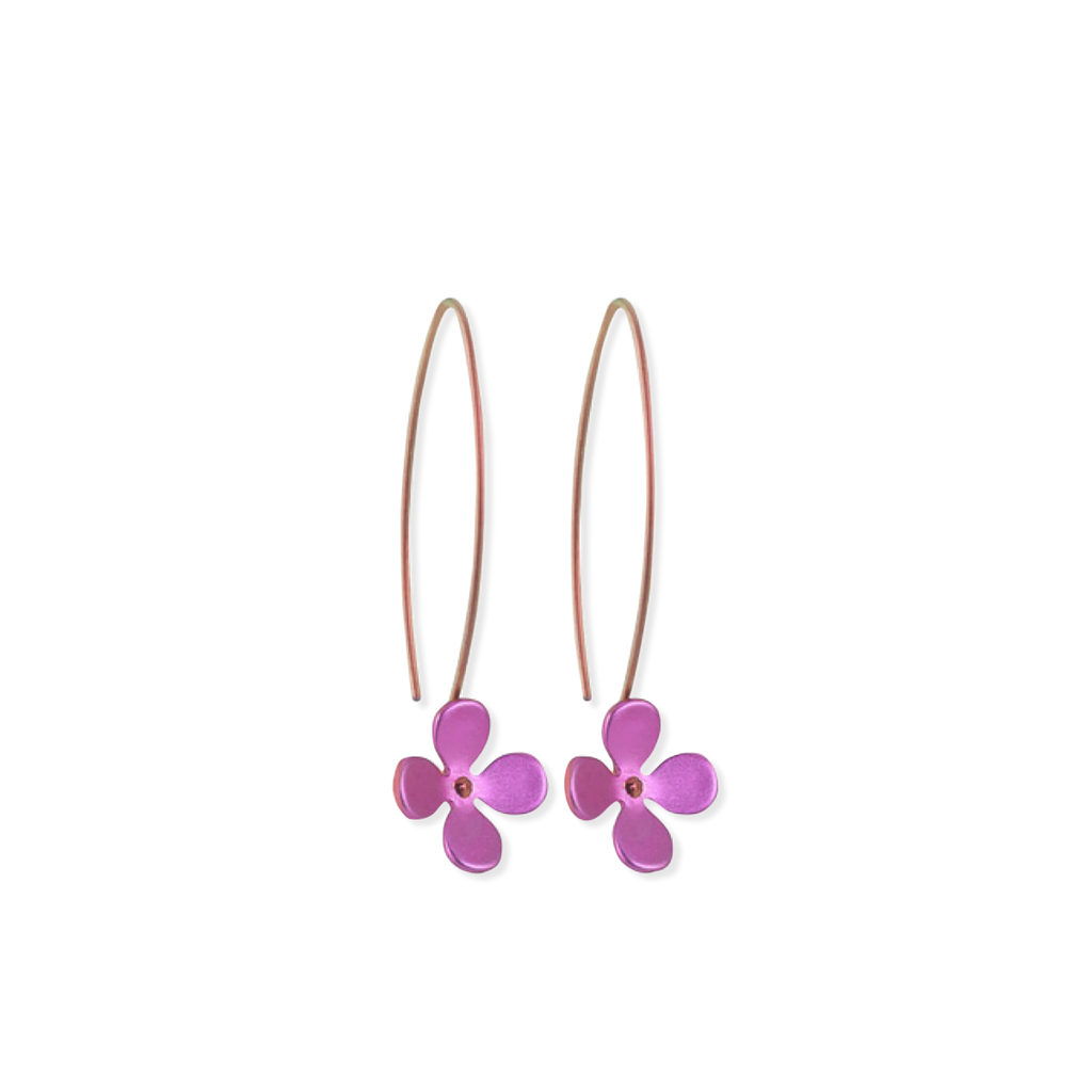 Large Four Petal Flower Hook Drops