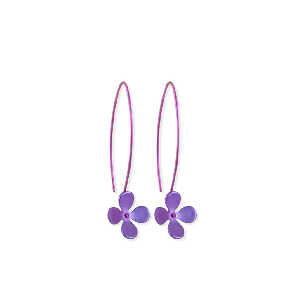 Large Four Petal Flower Hook Drops