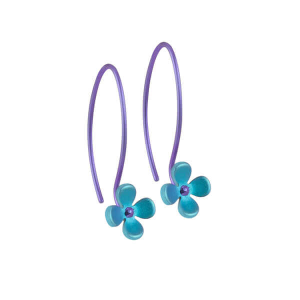 Small Four Petal Flower Hook Drops