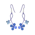 Double Four Petal Flower Drops