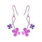 Double Four Petal Flower Drops