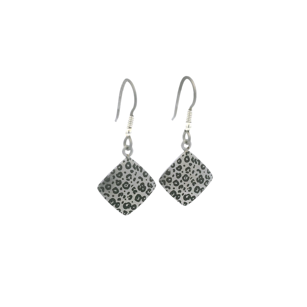 Leopard Print Diamond Drops