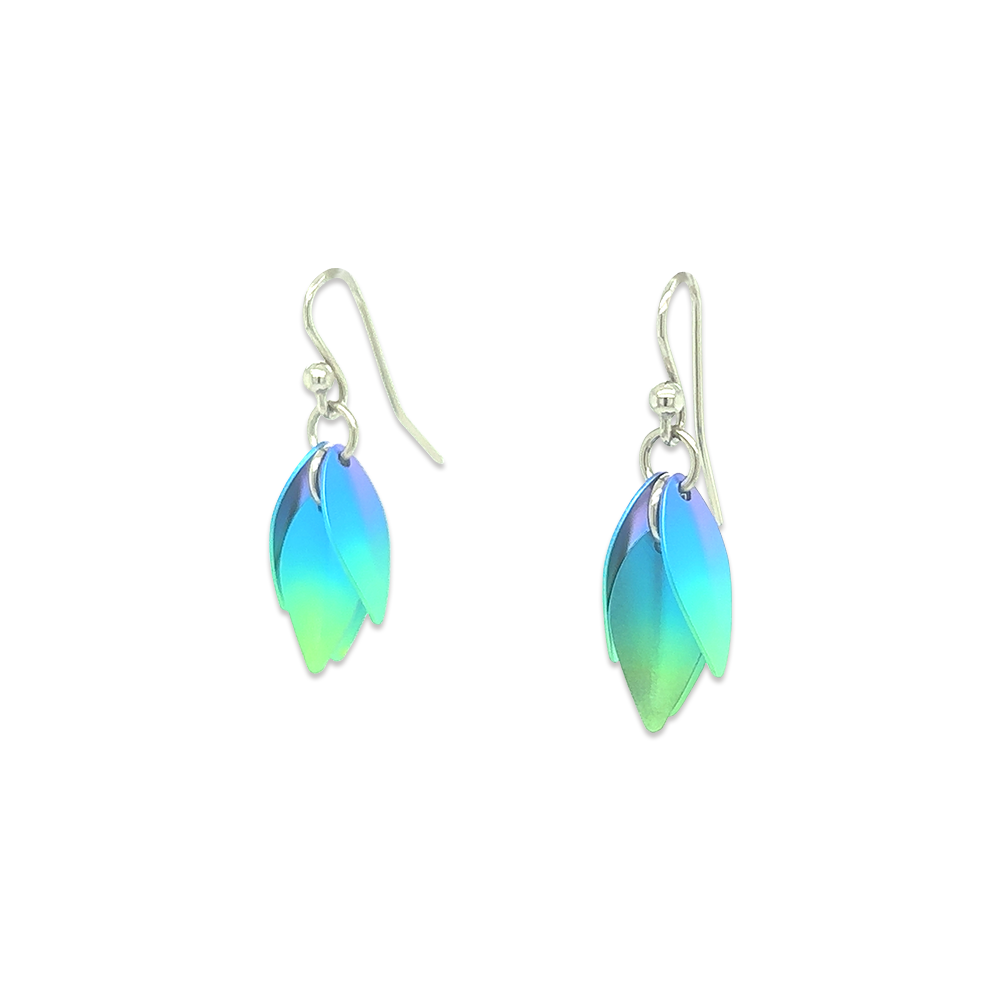 Small Wild Orchid Drop Earrings