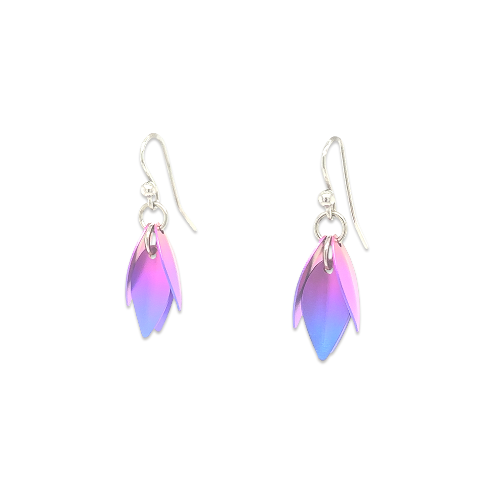 Small Wild Orchid Drop Earrings