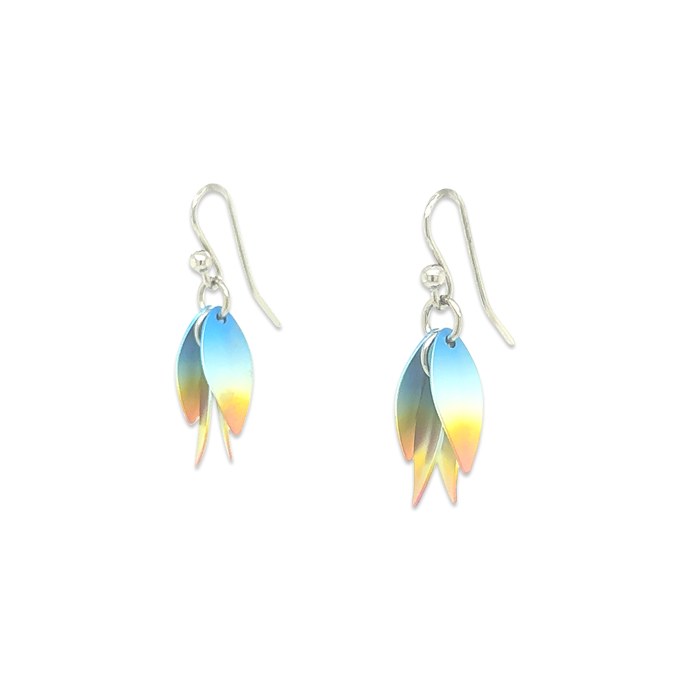 Small Wild Orchid Drop Earrings