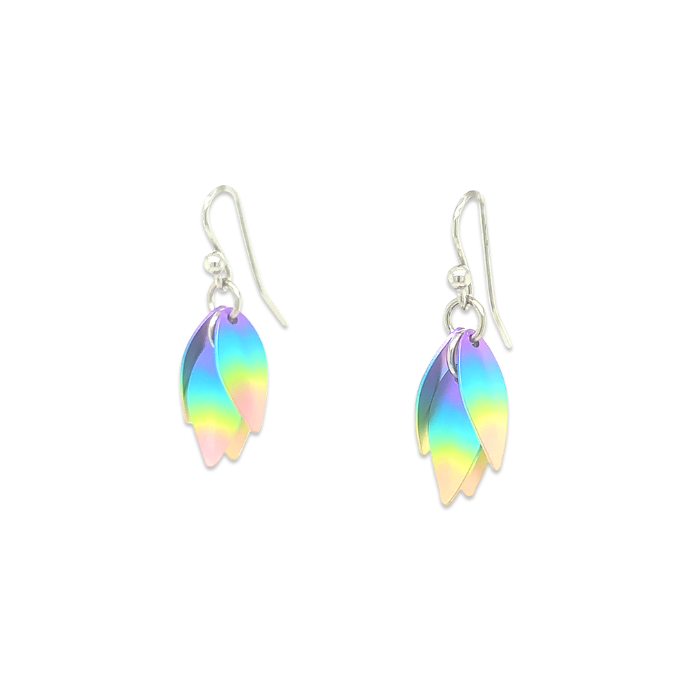 Small Wild Orchid Drop Earrings