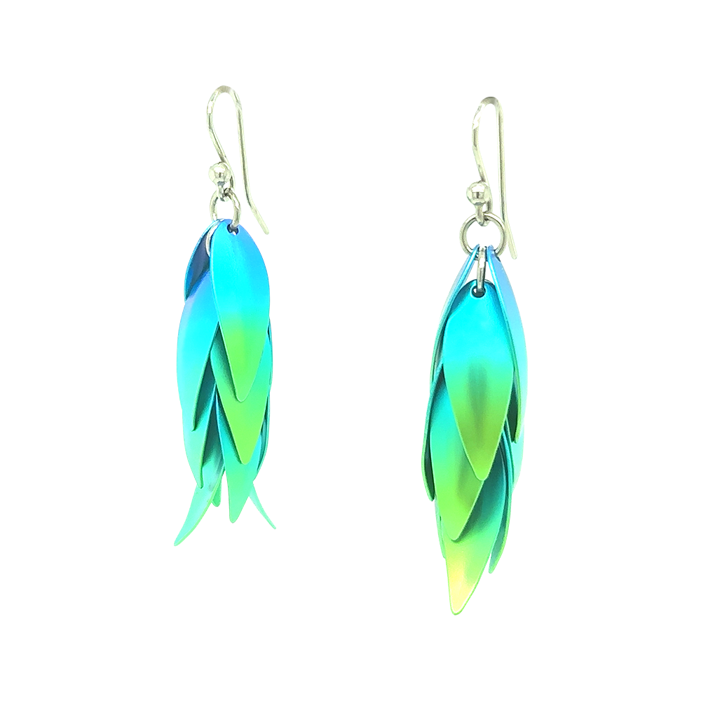 Large Wild Orchid Drop Earrings