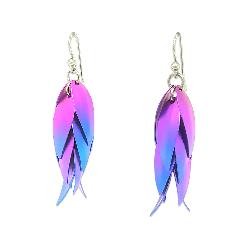 Large Wild Orchid Drop Earrings