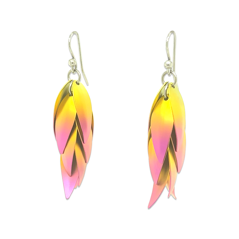 Large Wild Orchid Drop Earrings