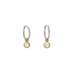 Gem Charm Hoops