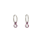 Gem Charm Hoops