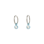 Gem Charm Hoops