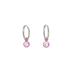 Gem Charm Hoops