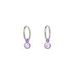 Gem Charm Hoops