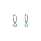 Gem Charm Hoops