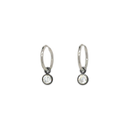 Gem Charm Hoops