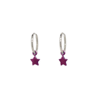 Star Charm Hoops
