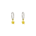Star Charm Hoop Earrings