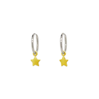 Star Charm Hoops