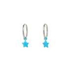 Star Charm Hoops
