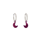 Moon Charm Hoops