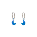 Moon Charm Hoops