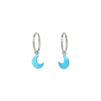 Moon Charm Hoops