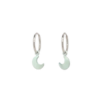 Moon Charm Hoops