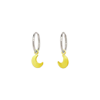 Moon Charm Hoops