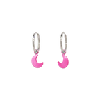 Moon Charm Hoops